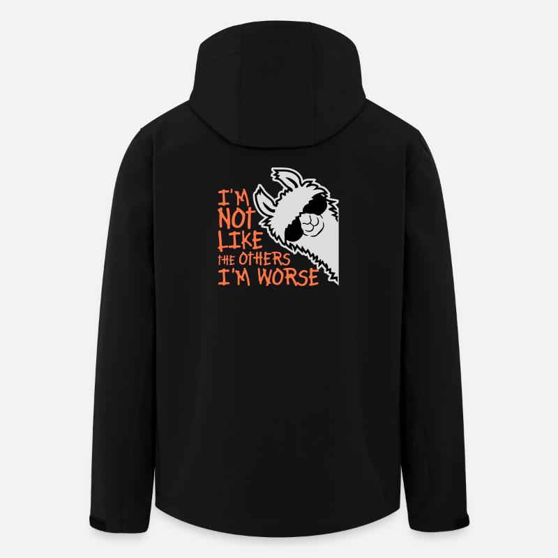 Lama-solbriller ikke som de andre Jeg er værre - Stanley/Stella herre softshelljakke i genanvendt polyester - sort