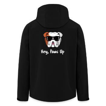 Hey Paws Up English Bulldog Lunettes de soleil cool - Veste softshell homme en polyester recyclé Stanley/Stella - noir - Dos - AI Model Male 185 light (185cm)