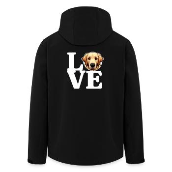 J’ADORE le Golden Retriever Chien Amateur de Chiens Drôle - Veste softshell homme en polyester recyclé Stanley/Stella - noir - Dos - AI Model Male 185 light (185cm)