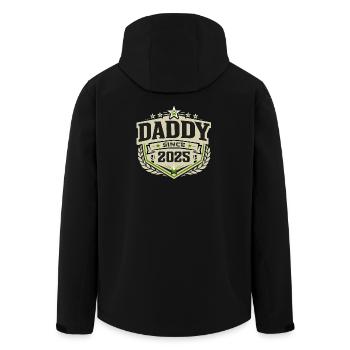 Papa depuis 2025 – Proud Dad Design - Veste softshell homme en polyester recyclé Stanley/Stella - noir - Dos - AI Model Male 185 light (185cm)