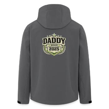 Papa seit 2025 – Proud Dad Design - Recycelte Männer Softshell-Jacke von Stanley/Stella - Anthrazit - Hinten - AI Model Male 185 light (185cm)