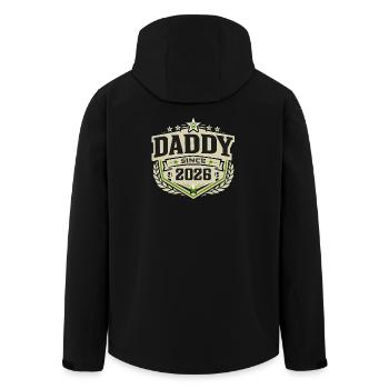 Papa depuis 2026 – Proud Dad Design - Veste softshell homme en polyester recyclé Stanley/Stella - noir - Dos - AI Model Male 185 light (185cm)