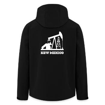 Conception de la pompe des champs pétrolifères du Nouveau-Mexique - Veste softshell homme en polyester recyclé Stanley/Stella - noir - Dos - AI Model Male 185 light (185cm)