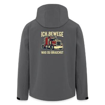 LKW Fahrer - Retro Trucker Spruch - Recycelte Männer Softshell-Jacke von Stanley/Stella - Anthrazit - Hinten - AI Model Male 185 light (185cm)