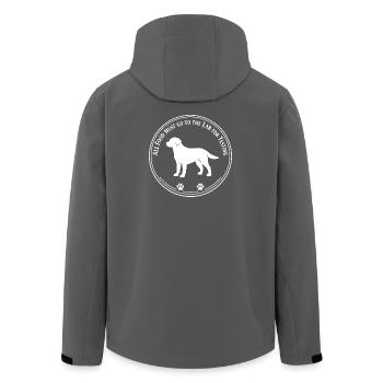 Labrador Retriever Noir Labrador Animal de compagnie - Veste softshell homme en polyester recyclé Stanley/Stella - charbon - Dos - AI Model Male 185 light (185cm)