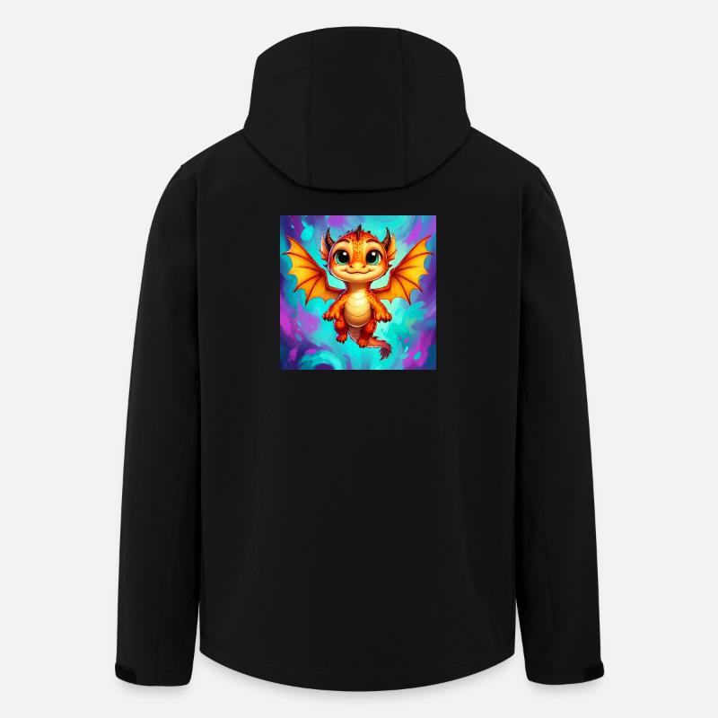 Drache - Recycelte Männer Softshell-Jacke von Stanley/Stella - Schwarz