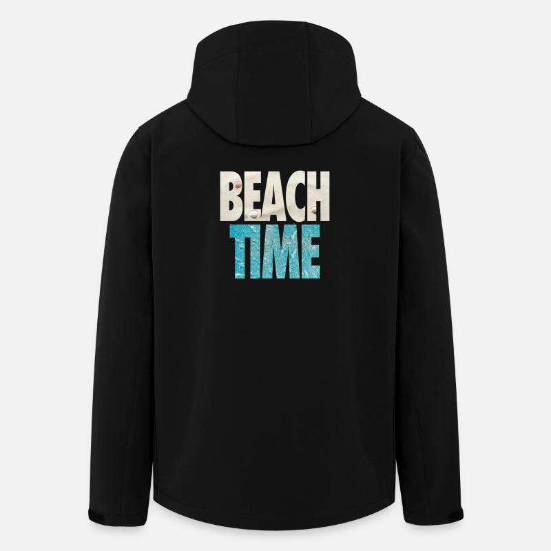 Strandtid - Sommarlov - Hav och sand - Softshelljacka herr i återvunnen polyester Stanley/Stella - svart