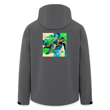 tortue - Veste softshell homme en polyester recyclé Stanley/Stella - charbon - Dos - AI Model Male 185 light (185cm)