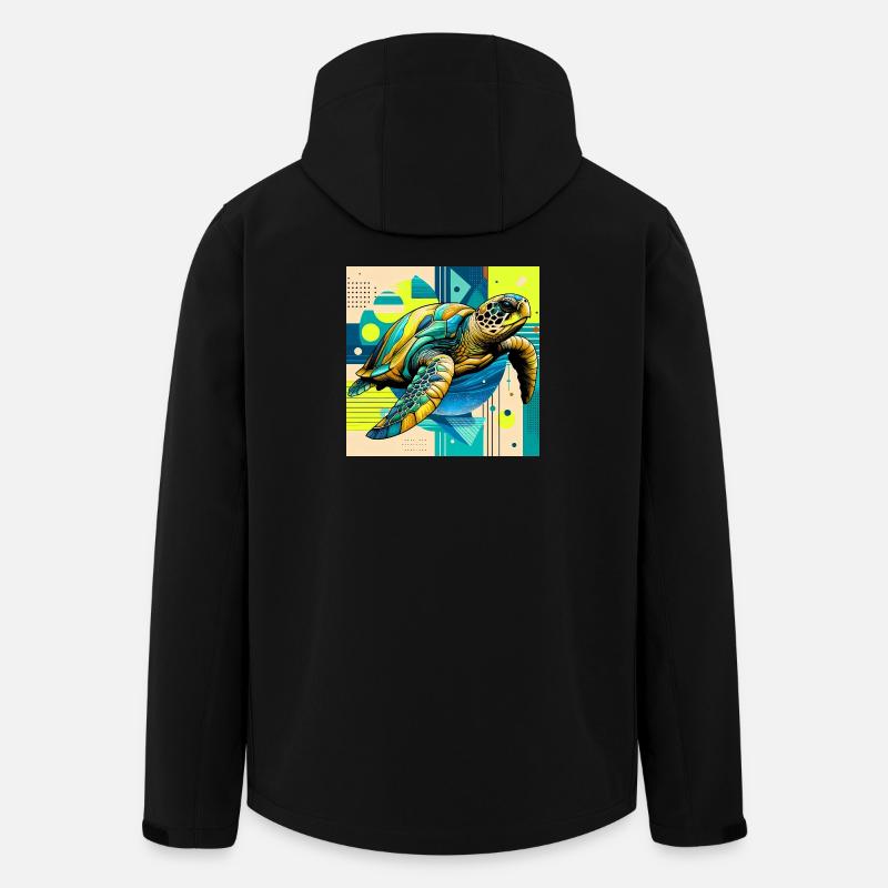 Schildkröte - Recycelte Männer Softshell-Jacke von Stanley/Stella - Schwarz