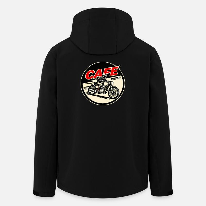 Cafe Racer Vintage Logo Circle - Recycelte Männer Softshell-Jacke von Stanley/Stella - Schwarz