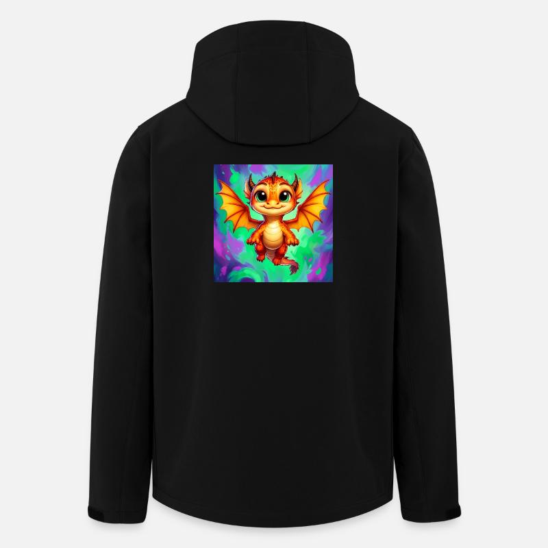 Drache - Recycelte Männer Softshell-Jacke von Stanley/Stella - Schwarz