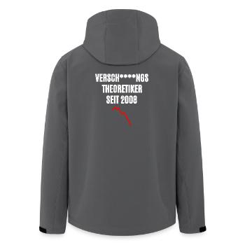 Verschwörungstheoretiker Wirtschaft - Recycelte Männer Softshell-Jacke von Stanley/Stella - Anthrazit - Hinten - AI Model Male 185 light (185cm)