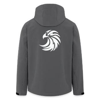Adler Silhouette - Recycelte Männer Softshell-Jacke von Stanley/Stella - Schwarz - Hinten - AI Model Male 185 light (185cm)