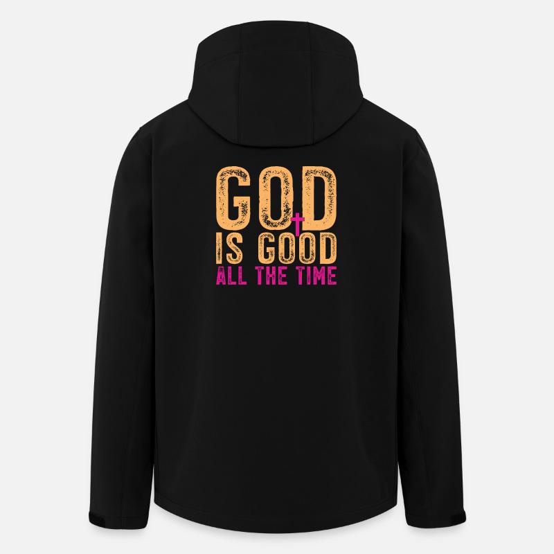 Gott ist immer gut - Recycelte Männer Softshell-Jacke von Stanley/Stella - Schwarz