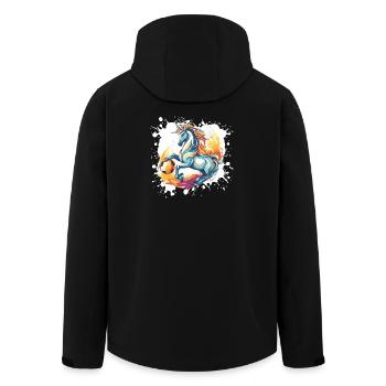 Équipe de football Licorne - Veste softshell homme en polyester recyclé Stanley/Stella - noir - Dos - AI Model Male 185 light (185cm)