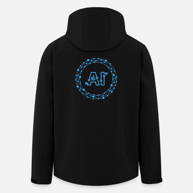 Futuristic AI Data Network Symbol - Men’s Recycled Softshell Jacket by Stanley/Stella - black