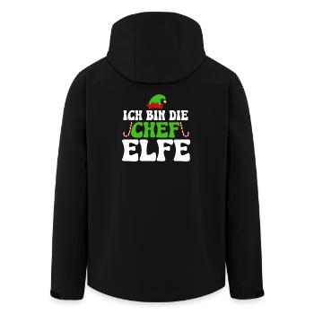 Ich bin die Chefelfe - Recycelte Männer Softshell-Jacke von Stanley/Stella - Schwarz - Hinten - AI Model Male 185 light (185cm)