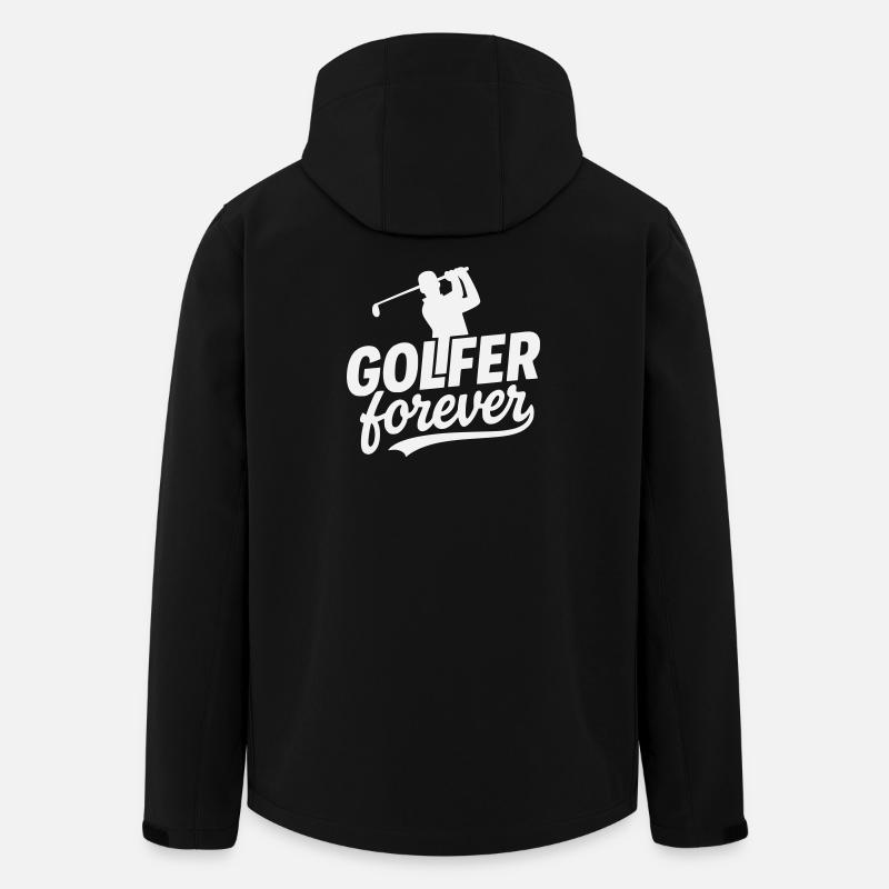 Golfer Forever Logo-Motiv - Recycelte Männer Softshell-Jacke von Stanley/Stella - Schwarz