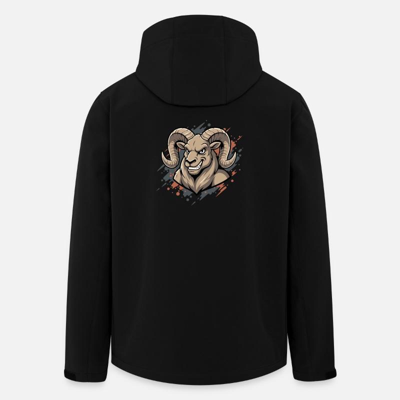 Bélier agressif Maskot - Veste softshell homme en polyester recyclé Stanley/Stella - noir