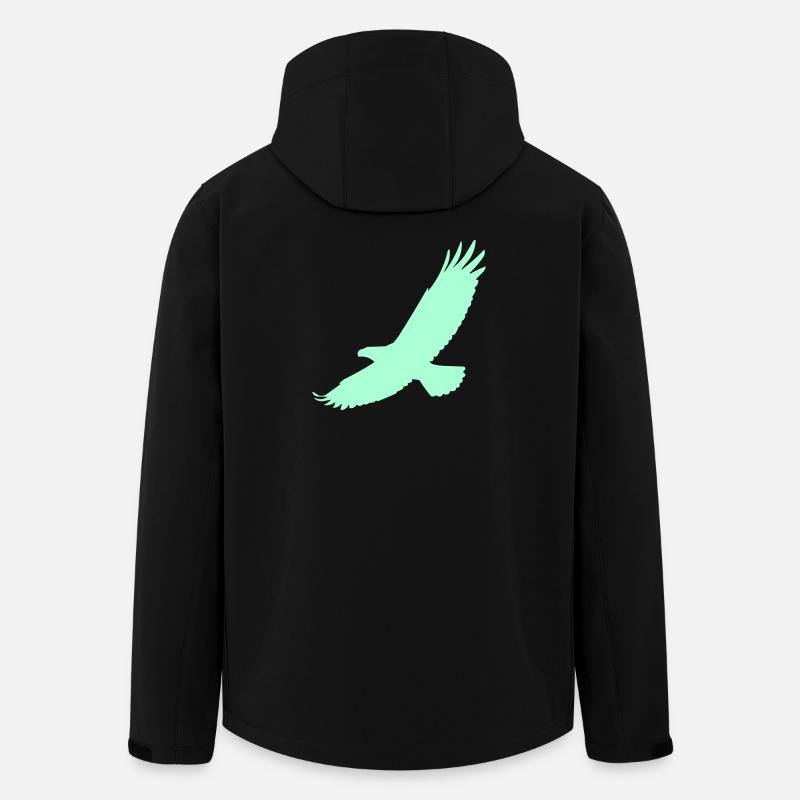 Faucon en vol - Veste softshell homme en polyester recyclé Stanley/Stella - noir