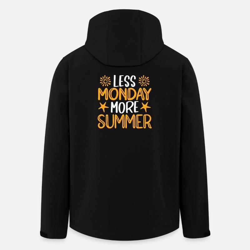 Moins de lundi, plus d’été - Veste softshell homme en polyester recyclé Stanley/Stella - noir