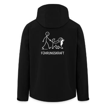 Berner Sennenhund Führungskraft Hundehalter Humor - Recycelte Männer Softshell-Jacke von Stanley/Stella - Schwarz - Hinten - AI Model Male 185 light (185cm)