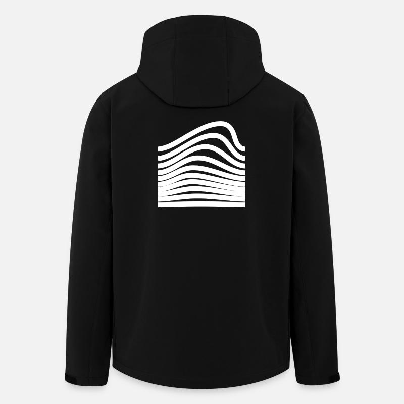 Conception ondulée et audacieuse - Veste softshell homme en polyester recyclé Stanley/Stella - noir