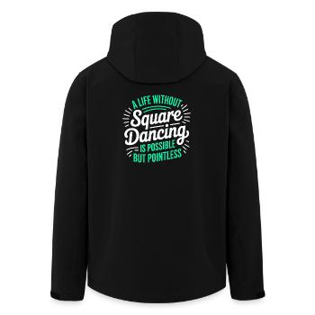 Cadeau de la danse carrée pour la danse carrée - Veste softshell homme en polyester recyclé Stanley/Stella - noir - Dos - AI Model Male 185 light (185cm)