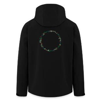 Une couronne de houx - Veste softshell homme en polyester recyclé Stanley/Stella - noir - Dos - AI Model Male 185 light (185cm)