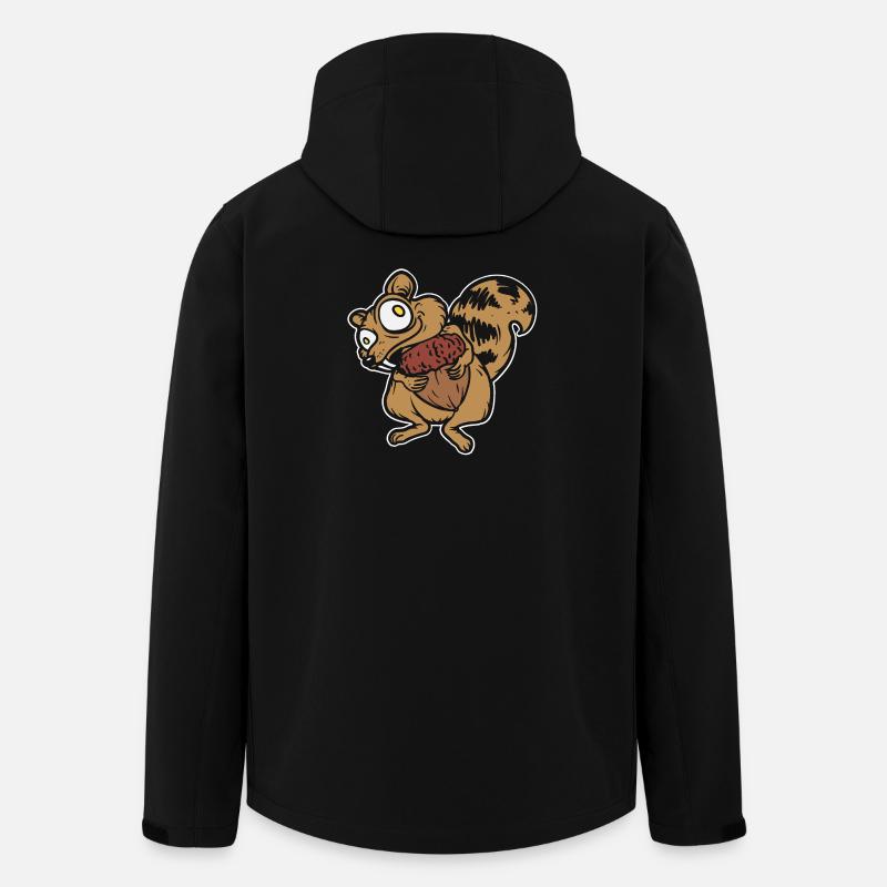 Écureuil super drôle - animal drôle - Veste softshell homme en polyester recyclé Stanley/Stella - noir