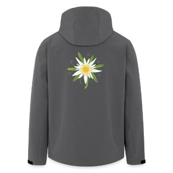 Edelweiss Edelweiss Blossom - Men’s Recycled Softshell Jacket by Stanley/Stella - black - Back - AI Model Male 185 light (185cm)