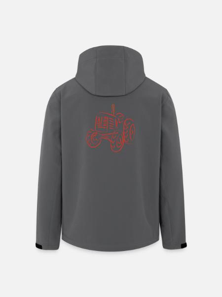 Rustic Tractor Silhouette Design - Men’s Recycled Softshell Jacket by Stanley/Stella - black