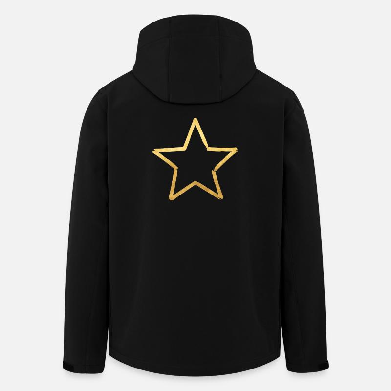 Stern Gold Optik Glück edel Geschenk - Recycelte Männer Softshell-Jacke von Stanley/Stella - Schwarz