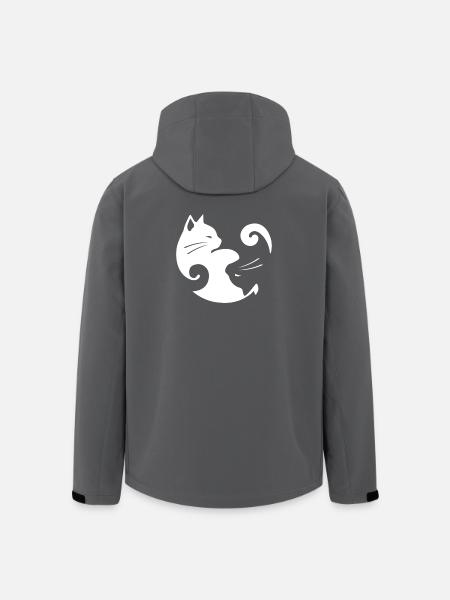 Équilibre du chat Yin Yang - Veste softshell homme en polyester recyclé Stanley/Stella - noir