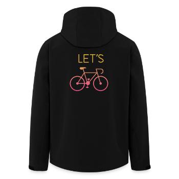 Let's Cycling - Men’s Recycled Softshell Jacket by Stanley/Stella - black - Back - AI Model Male 185 light (185cm)