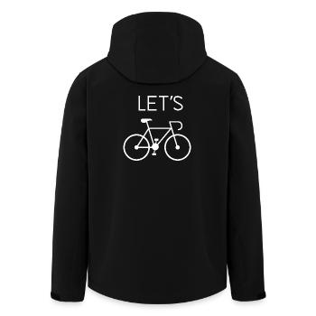 Let's Cycling - Men’s Recycled Softshell Jacket by Stanley/Stella - black - Back - AI Model Male 185 light (185cm)