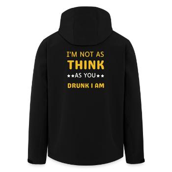 I'm not as drunk as you think - Men’s Recycled Softshell Jacket by Stanley/Stella - black - Back - AI Model Male 185 light (185cm)