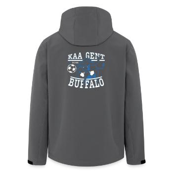 KAA Gent Buffalo - Men’s Recycled Softshell Jacket by Stanley/Stella - black - Back - AI Model Male 185 light (185cm)