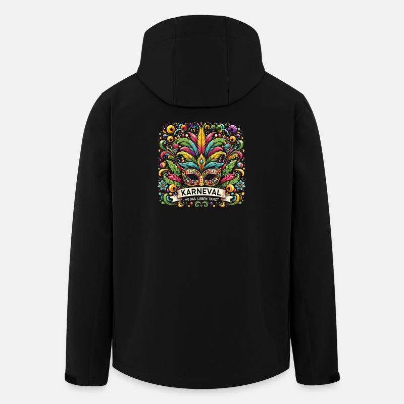 Karneval: Wo das Leben tanzt - Recycelte Männer Softshell-Jacke von Stanley/Stella - Schwarz