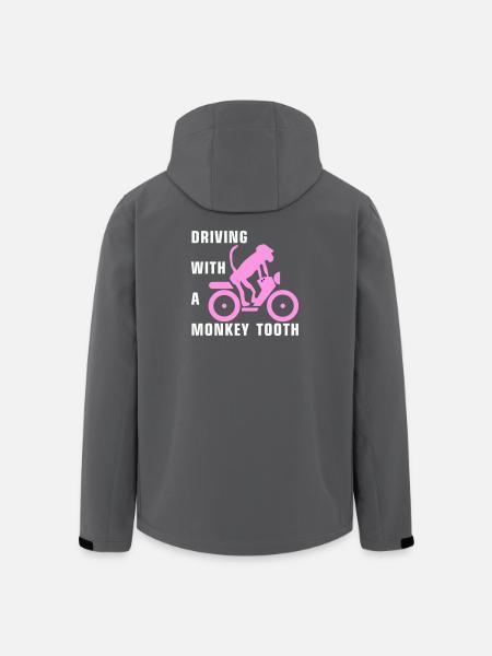 Driving with a monkey tooth - Affenzahn - Men’s Recycled Softshell Jacket by Stanley/Stella - black