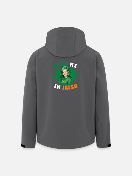 Küss mich, ich bin Irin - Recycelte Männer Softshell-Jacke von Stanley/Stella - Schwarz