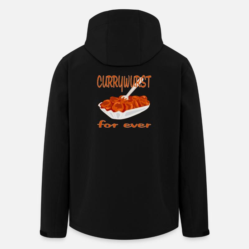 La currywurst est délicieuse - Veste softshell homme en polyester recyclé Stanley/Stella - noir