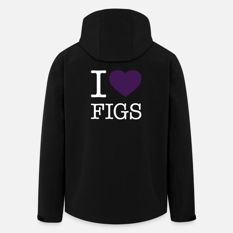 I LOVE FIGS - Men’s Recycled Softshell Jacket by Stanley/Stella - black