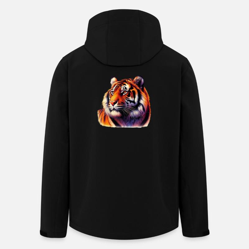 Tiger - Recycelte Männer Softshell-Jacke von Stanley/Stella - Schwarz