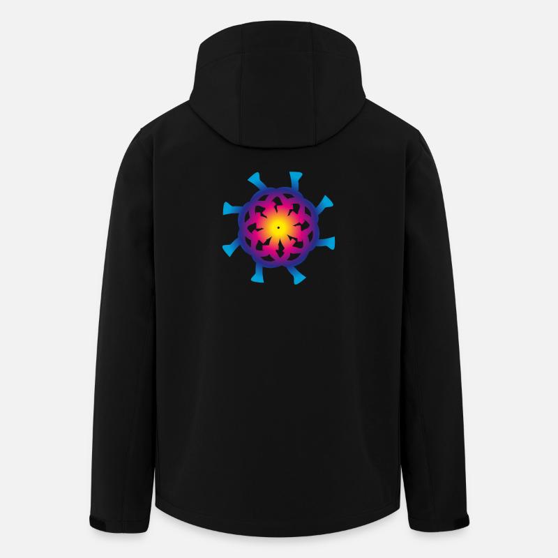 Spectral CIRCLE rainbow - Men’s Recycled Softshell Jacket by Stanley/Stella - black