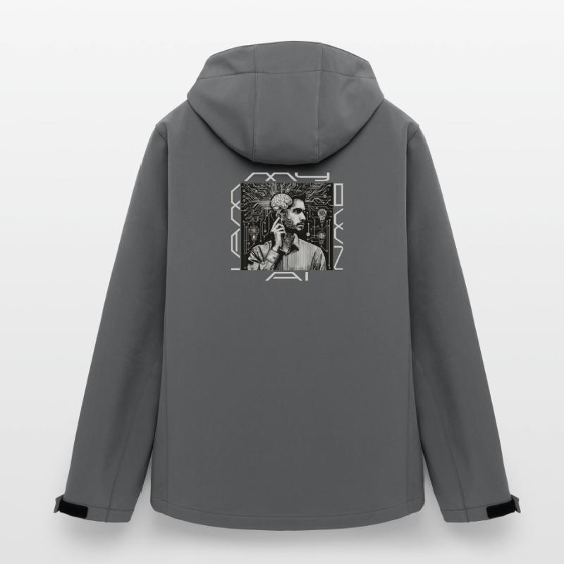 Headwork: Ghost meets code Men’s Recycled Softshell Jacket Discoverer by Stanley/Stella