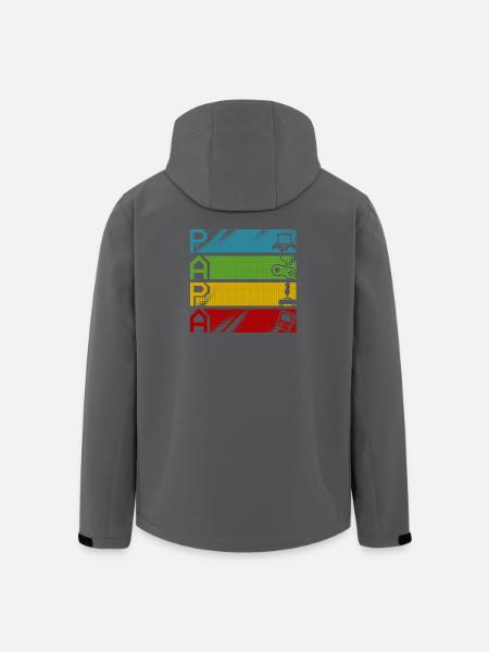 Retro Gamers Pixel Multicolor - Men’s Recycled Softshell Jacket by Stanley/Stella - black