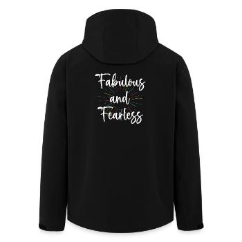LGBTQ Pride Month - Fabulous and Fearless - Men’s Recycled Softshell Jacket by Stanley/Stella - black - Back - AI Model Male 185 light (185cm)