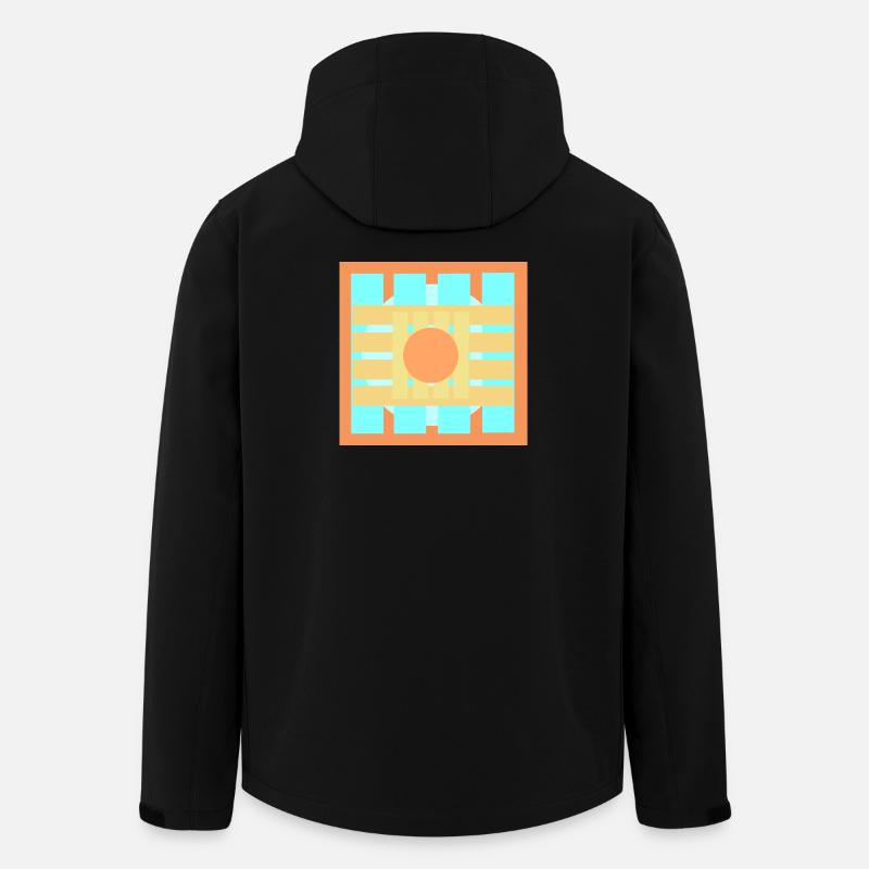  Farbenspiele Muster Design - Recycelte Männer Softshell-Jacke von Stanley/Stella - Schwarz