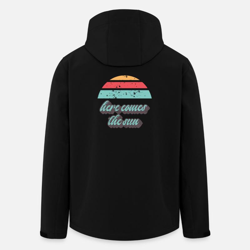 Coucher de soleil - Veste softshell homme en polyester recyclé Stanley/Stella - noir